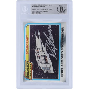 Denis Lawson Star Wars Autographed 1980 Topps The Empire Strikes Back #139 BAS Authenticated Card