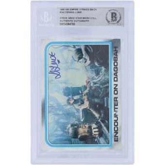 Dennis Lowe Star Wars Autographed 1980 Topps The Empire Strikes Back #242 BAS Authenticated Card