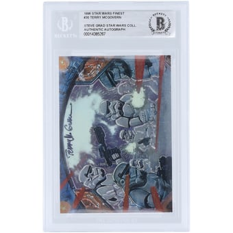 Terry McGovern Star Wars Autographed 1996 Topps Finest #30 BAS Authenticated Card
