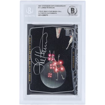 Lorne Peterson Star Wars Autographed 2007 Topps 30th Anniversary #17 BAS Authenticated Card