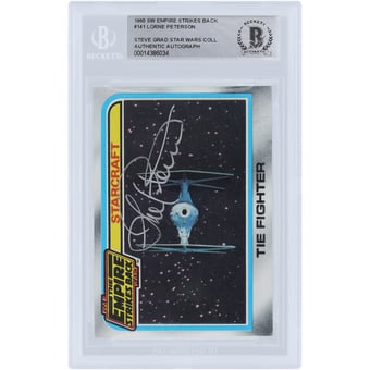 Lorne Peterson Star Wars Autographed 1980 Topps The Empire Strikes Back #141 BAS Authenticated Card
