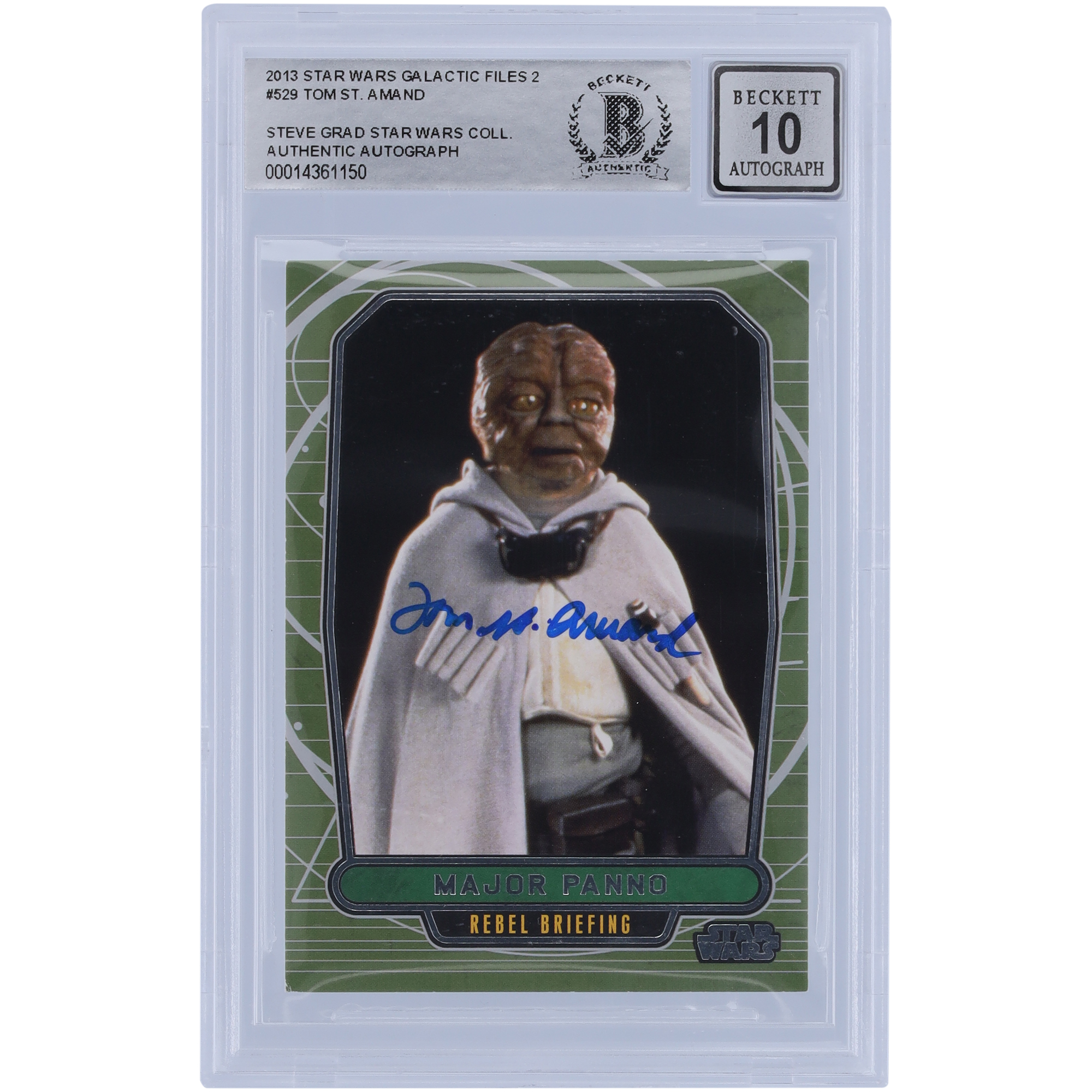 Tom St. Amand Star Wars Autographed 2013 Topps #529 BAS Authenticated 10 Card