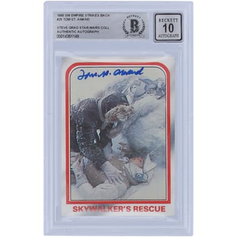 Tom St. Amand Star Wars Autographed 1980 Topps The Empire Strikes Back #25 BAS Authenticated 10 Card