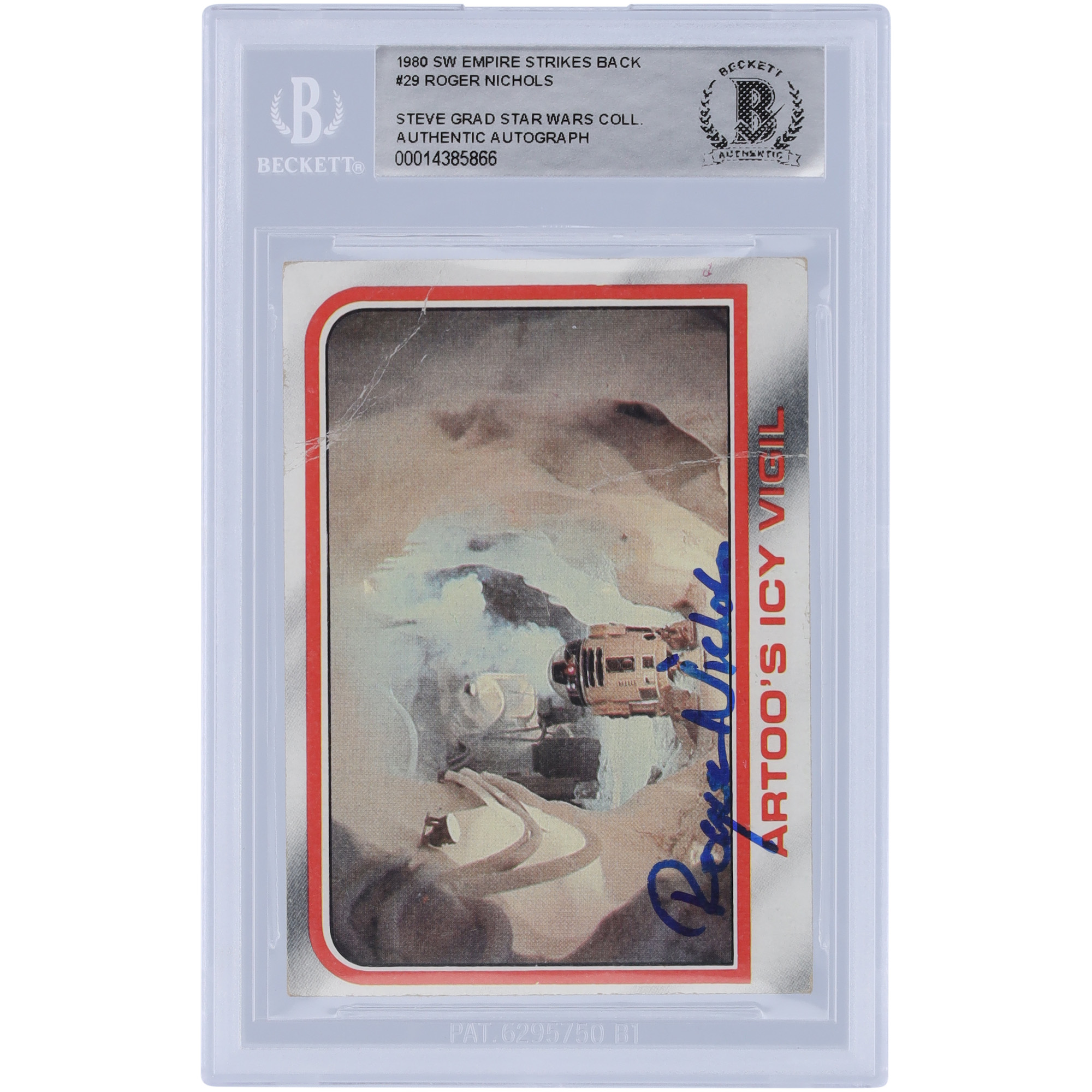 Roger Nichols Star Wars Autographed 1980 Topps The Empire Strikes Back #29 BAS Authenticated Card