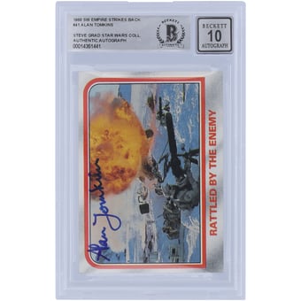 Alan Tomkins Star Wars Autographed 1980 Topps The Empire Strikes Back #41 BAS Authenticated 10 Card