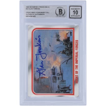Alan Tomkins Star Wars Autographed 1980 Topps The Empire Strikes Back #42 BAS Authenticated 10 Card