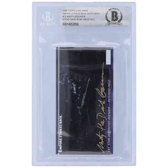 Marty Brenneis Star Wars Autographed 1995 Topps The Empire Strikes Back Widevision #73 BGS Authenticated 10 Card