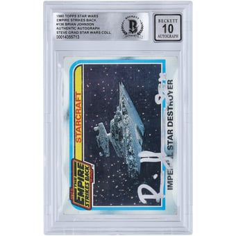 Brian Johnson Star Wars Autographed 1980 Topps The Empire Strikes Back #136 BGS Authenticated 10 Card with "SFX" Inscription