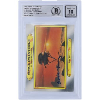 Ease Owyeung Star Wars Autographed 1980 Topps The Empire Strikes Back #118 BGS Authenticated 10 Card