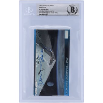 Donna Tracy Star Wars Autographed 1995 Topps Star Wars Widevision #2 BGS Authenticated Card