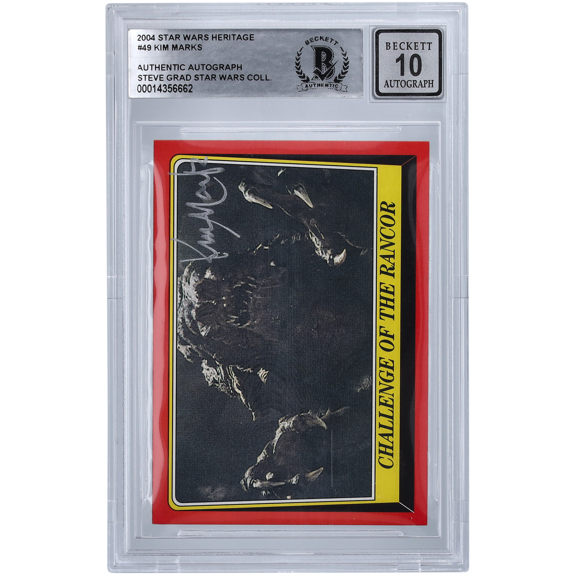 Kim Marks Star Wars Autographed 2004 Topps Heritage #49 BGS Authenticated 10 Card