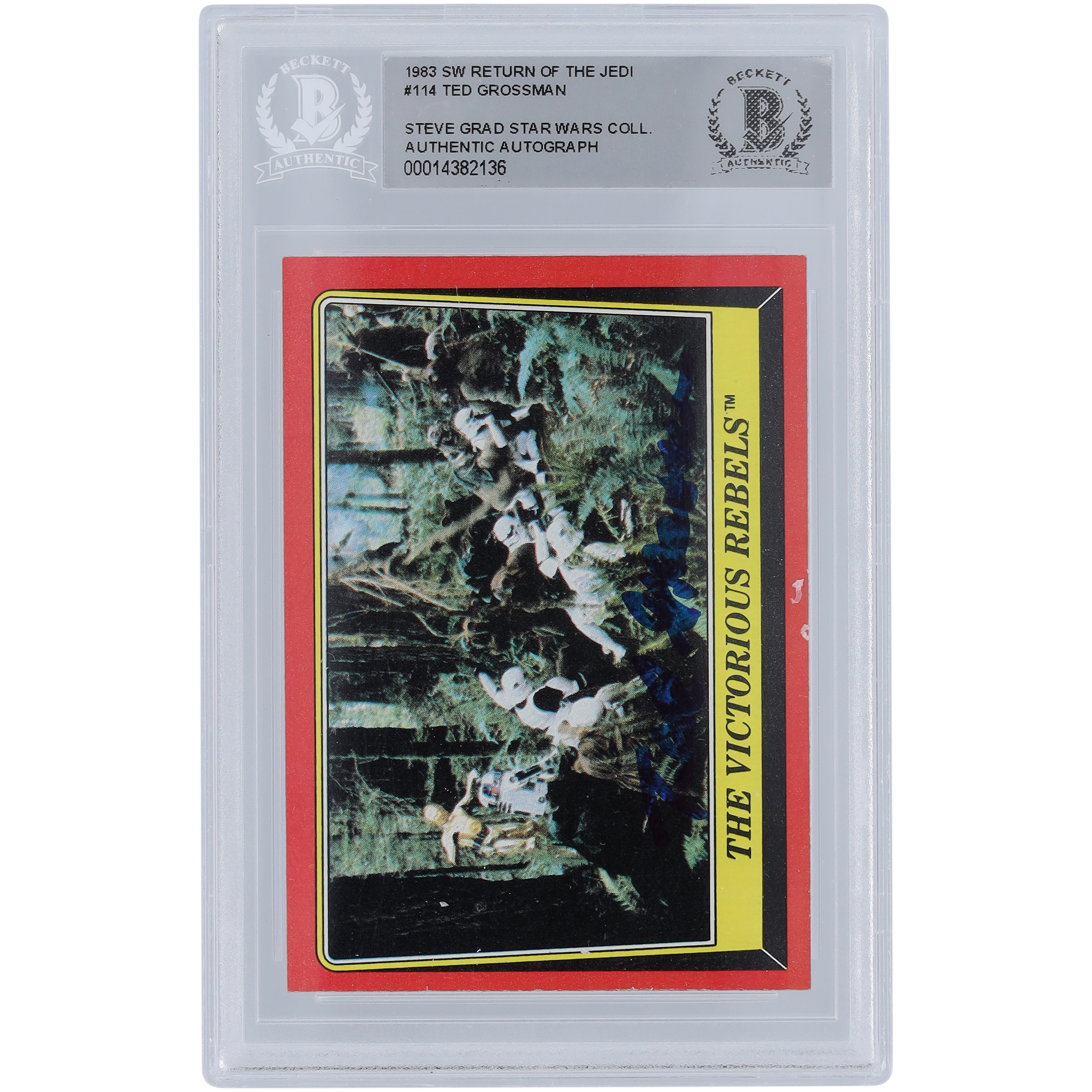 Ted Grossman Star Wars Autographed 1983 Topps Return of the Jedi #114 BGS Authenticated Card
