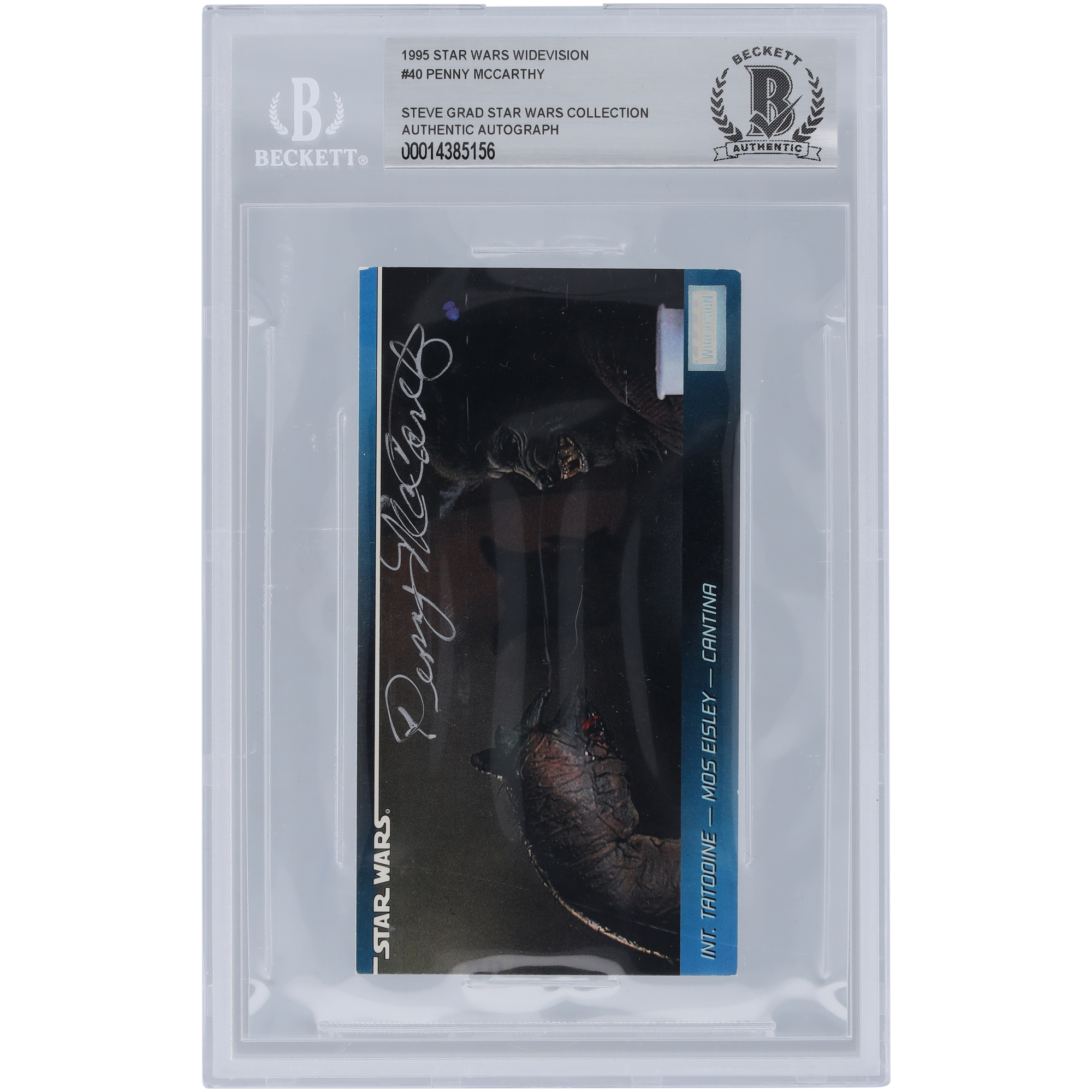 Penny McCarthy Star Wars Autographed 1995 Topps Wide Vision #40 BGS Authenticated Card