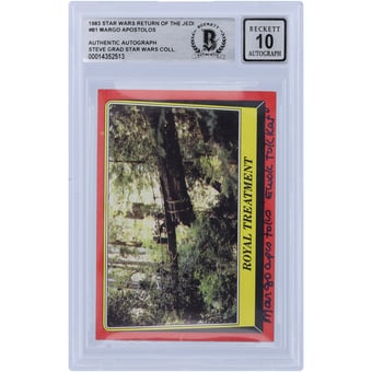 Margo Apostolos Star Wars Autographed 1980 Topps The Empire Strikes Back #81 BGS Authenticated 10 Card