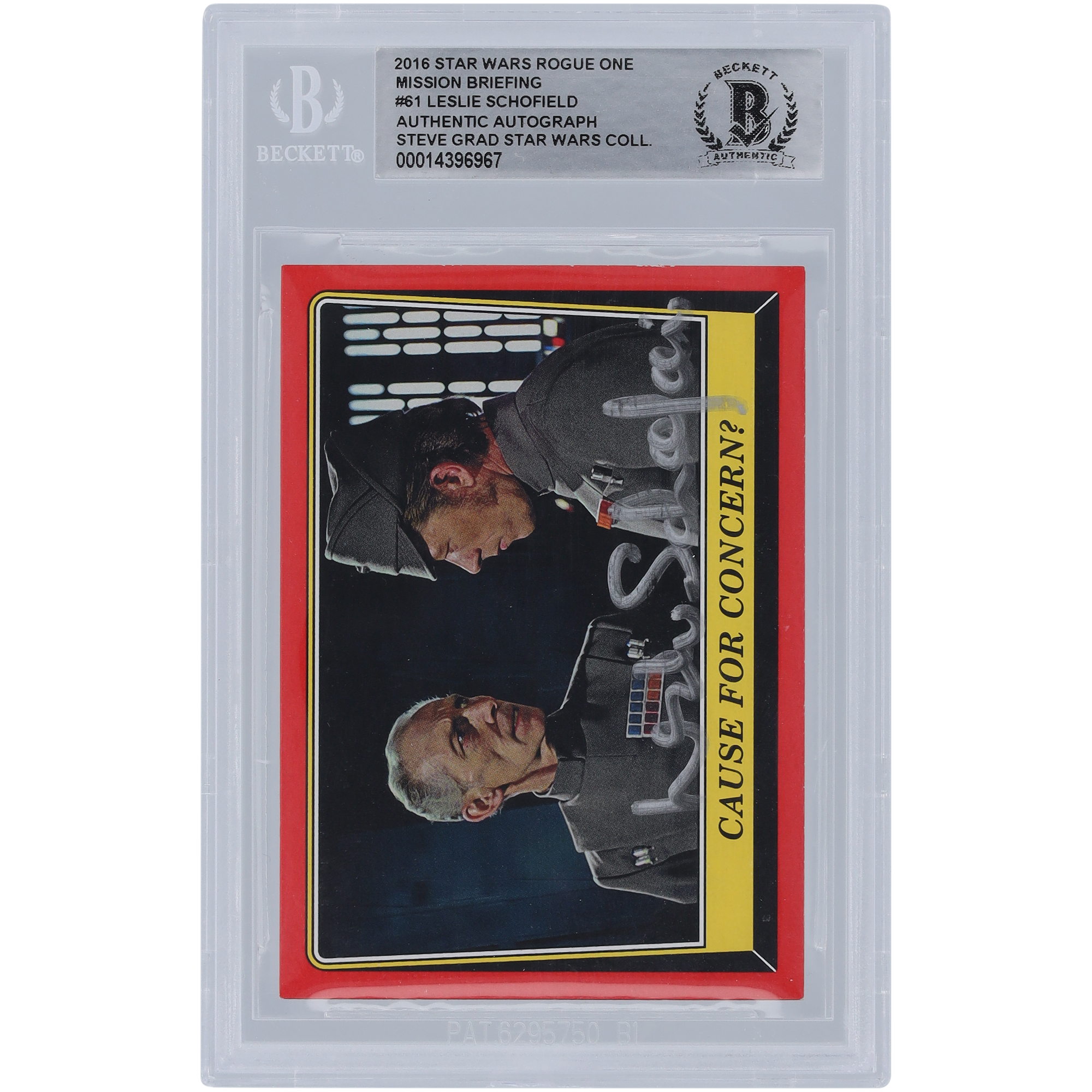 Leslie Schofield Star Wars Autographed 2016 Topps Rogue One #61 BGS Authenticated Card