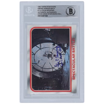 Colin Skeaping Star Wars Autographed 1980 Topps The Empire Strikes Back #113 BGS Authenticated Authentic Card with "Luke's Stunt Double" Inscription