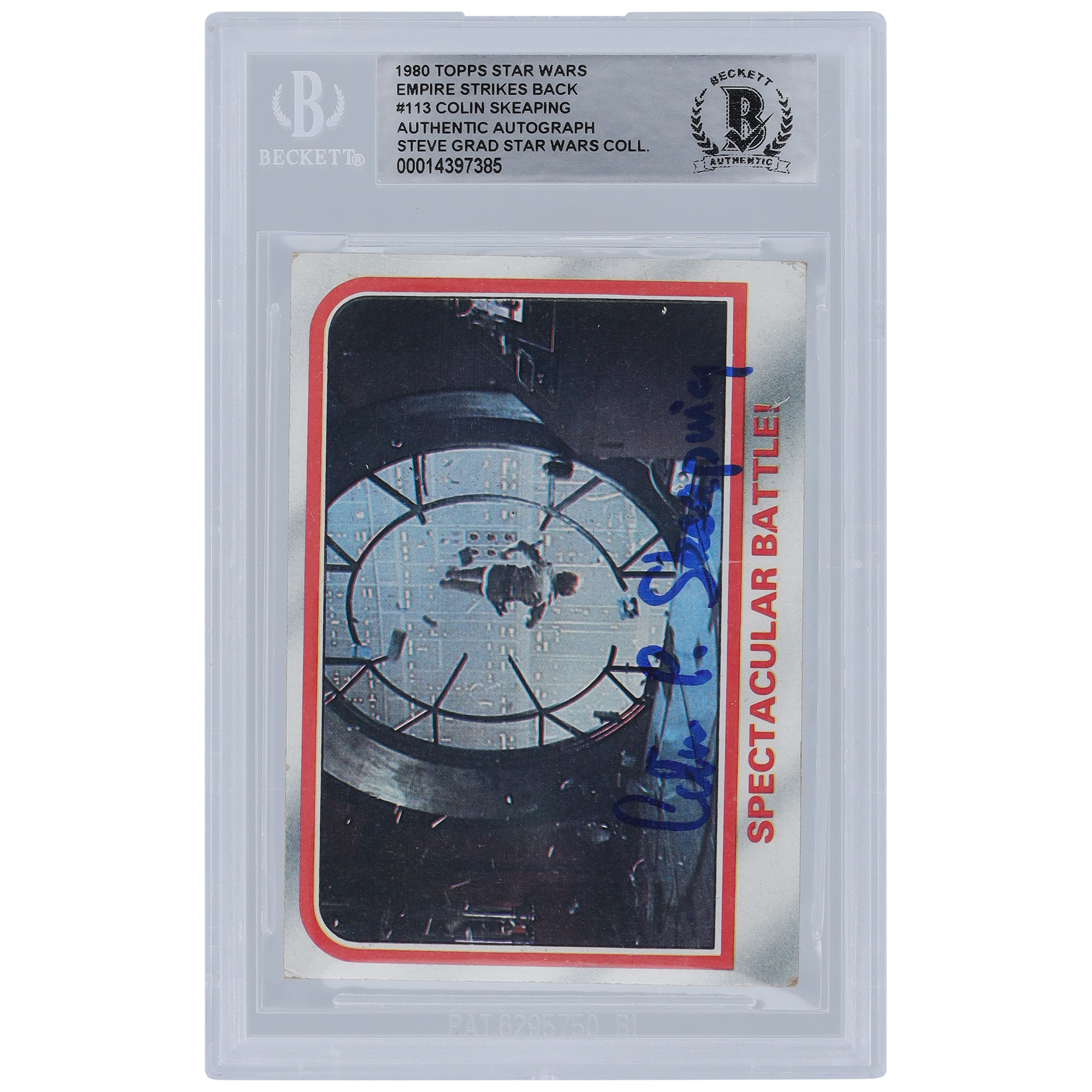 Colin Skeaping Star Wars Autographed 1980 Topps The Empire Strikes Back #113 BGS Authenticated Authentic Card