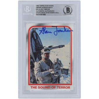 Alan Tomkins Star Wars Autographed 1980 Topps The Empire Strikes Back #39 BGS Authenticated Authentic Card