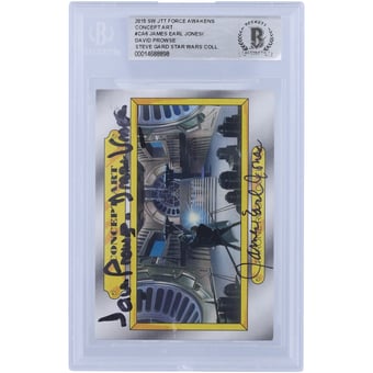 David Prowse and James Earl Jones Star Wars Autographed 2015 Topps The Force Awakens #CA6 BGS Authenticated Authentic Card with "Darth Vader" Inscription