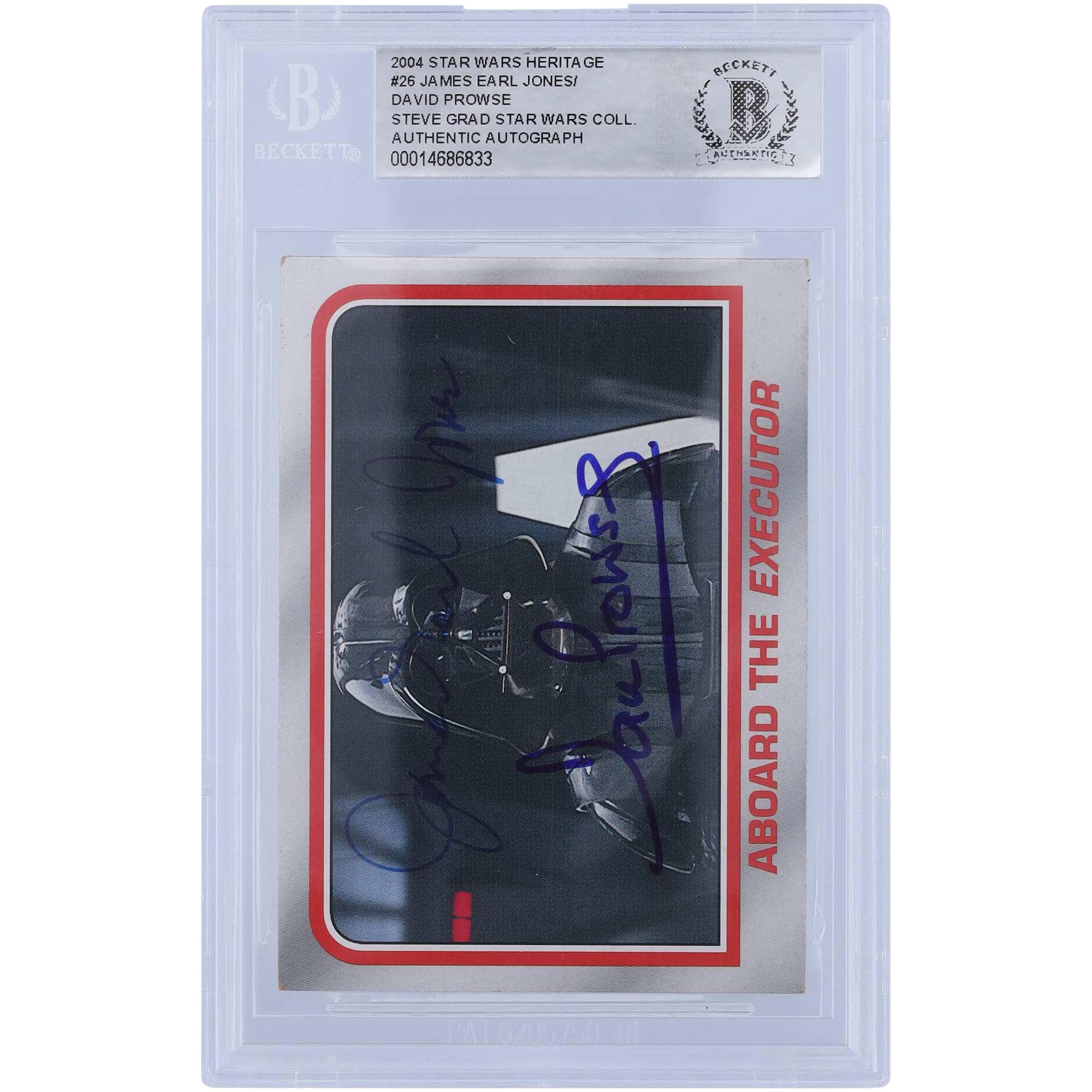 David Prowse and James Earl Jones Star Wars Autographed 2004 Topps Heritage #26 BGS Authenticated Authentic Card