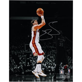 Mike Miller Miami Heat Autographed 11" x 14" 2012 NBA Finals Game 5 Shot Vs. Oklahoma City Thunder Spotlight Photograph