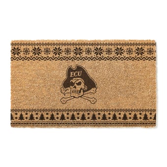ECU Pirates 18" x 30" Holiday Coir Doormat