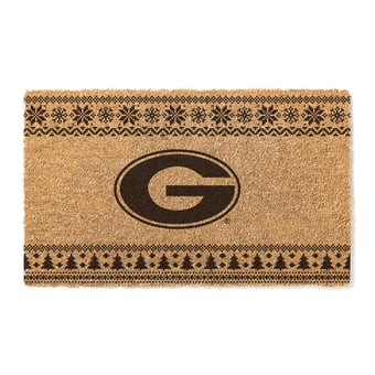 "Georgia Bulldogs 18"" x 30"" Holiday Coir Doormat"