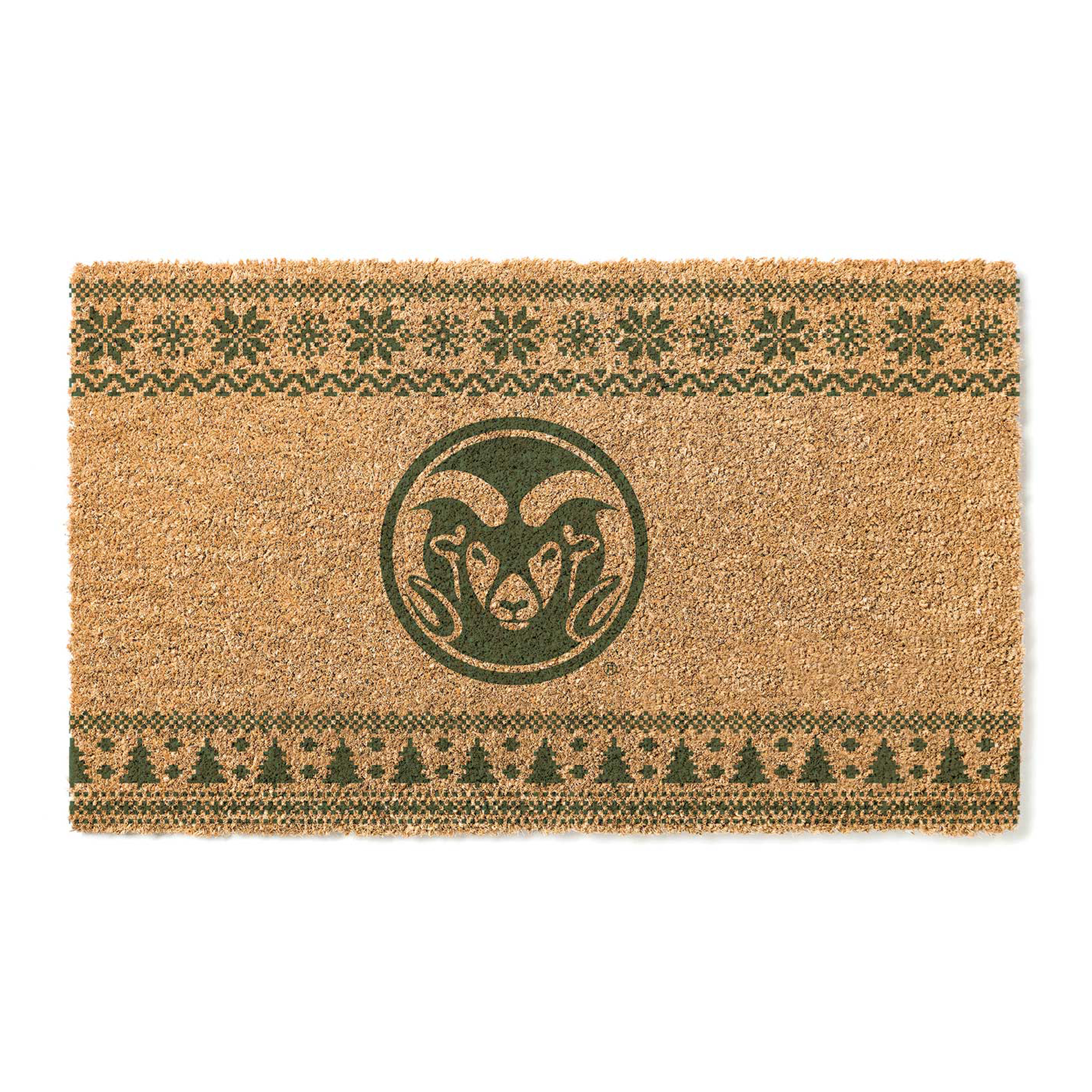 Colorado State Rams 18" x 30" Holiday Coir Doormat