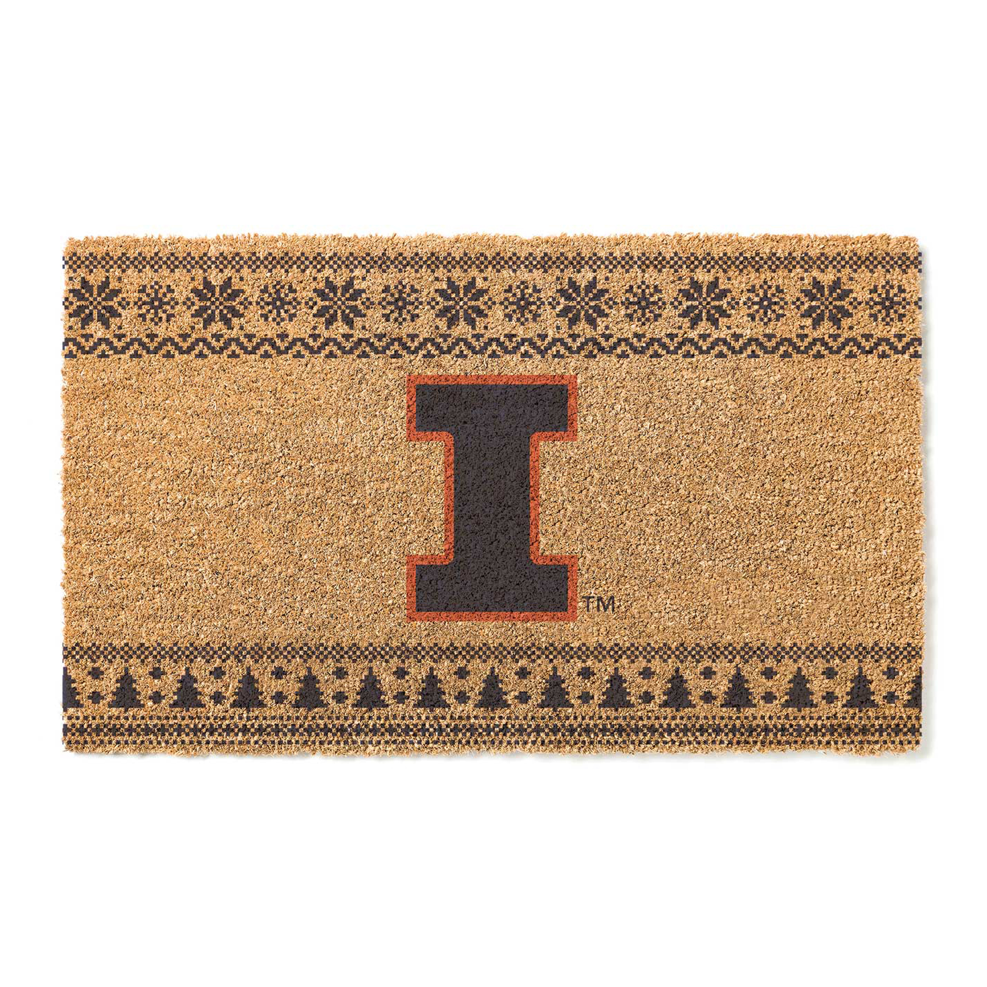 Illinois Fighting Illini 18" x 30" Holiday Coir Doormat