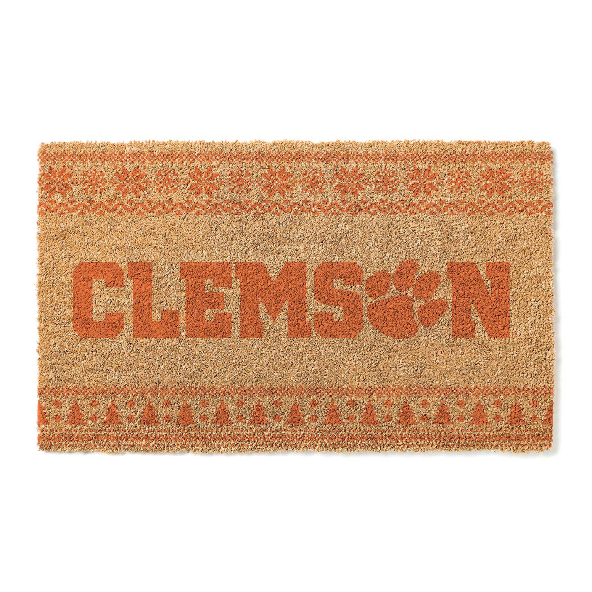 Clemson Tigers 18" x 30" Holiday Coir Doormat