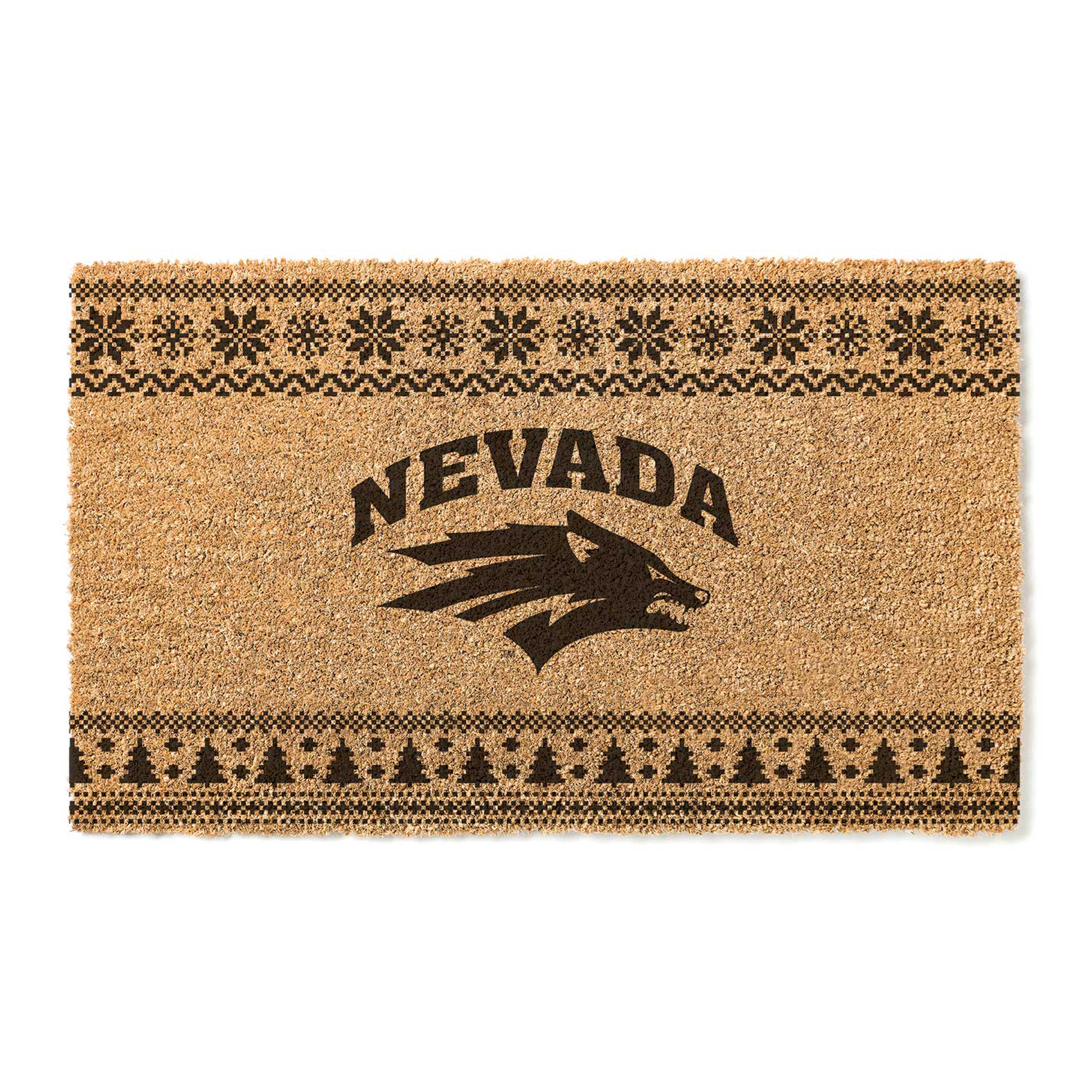 Nevada Wolf Pack 18" x 30" Holiday Coir Doormat