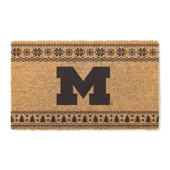 "Michigan Wolverines 18"" x 30"" Holiday Coir Doormat"