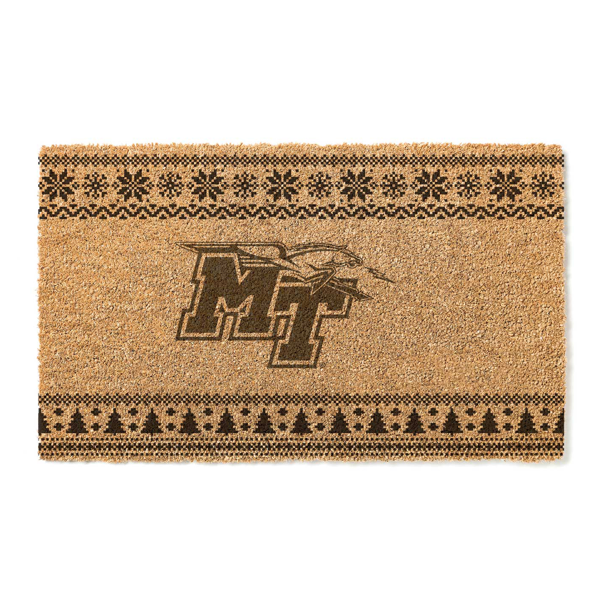 MTSU Blue Raiders 18" x 30" Holiday Coir Doormat