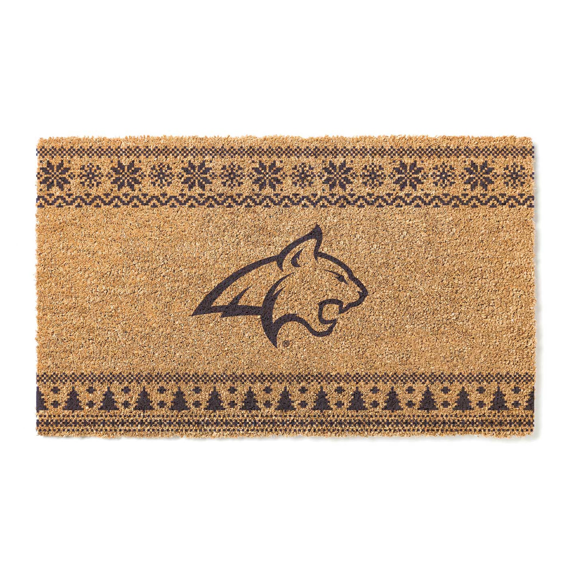 Montana State Bobcats 18" x 30" Holiday Coir Doormat