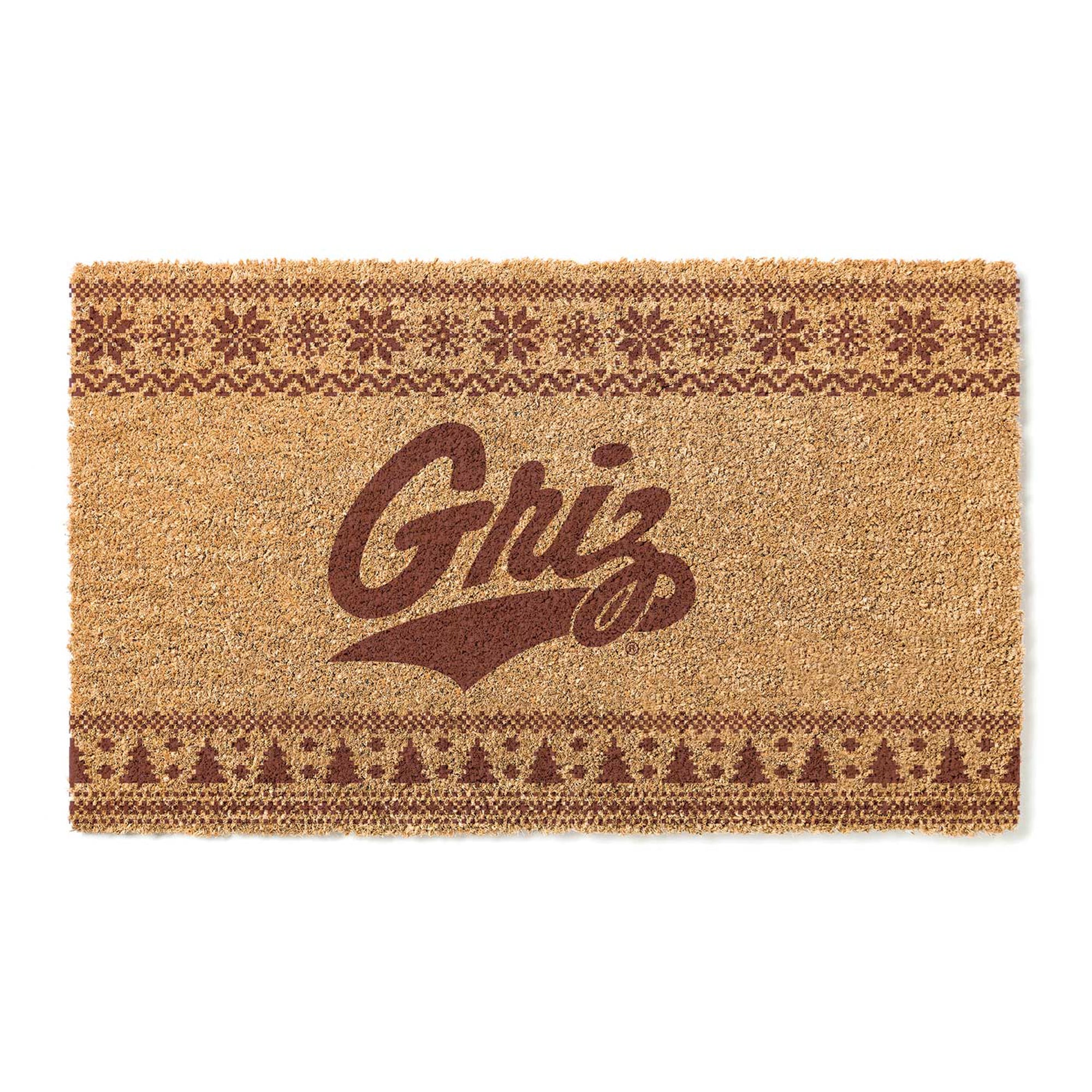 Montana Grizzlies 18" x 30" Holiday Coir Doormat