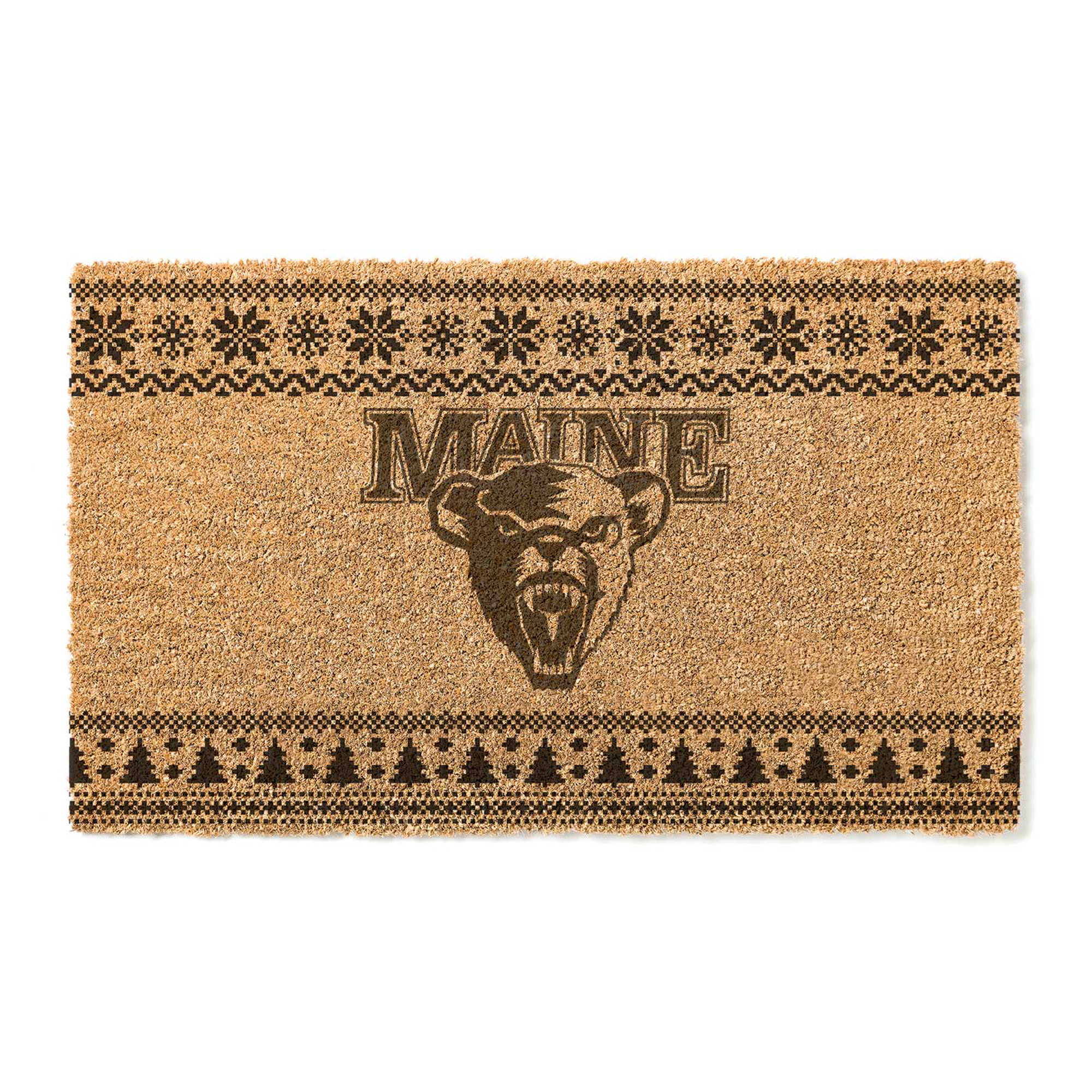Maine Black Bears 18" x 30" Holiday Coir Doormat