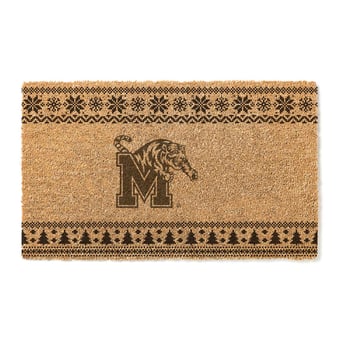 Memphis Tigers 18" x 30" Holiday Coir Doormat