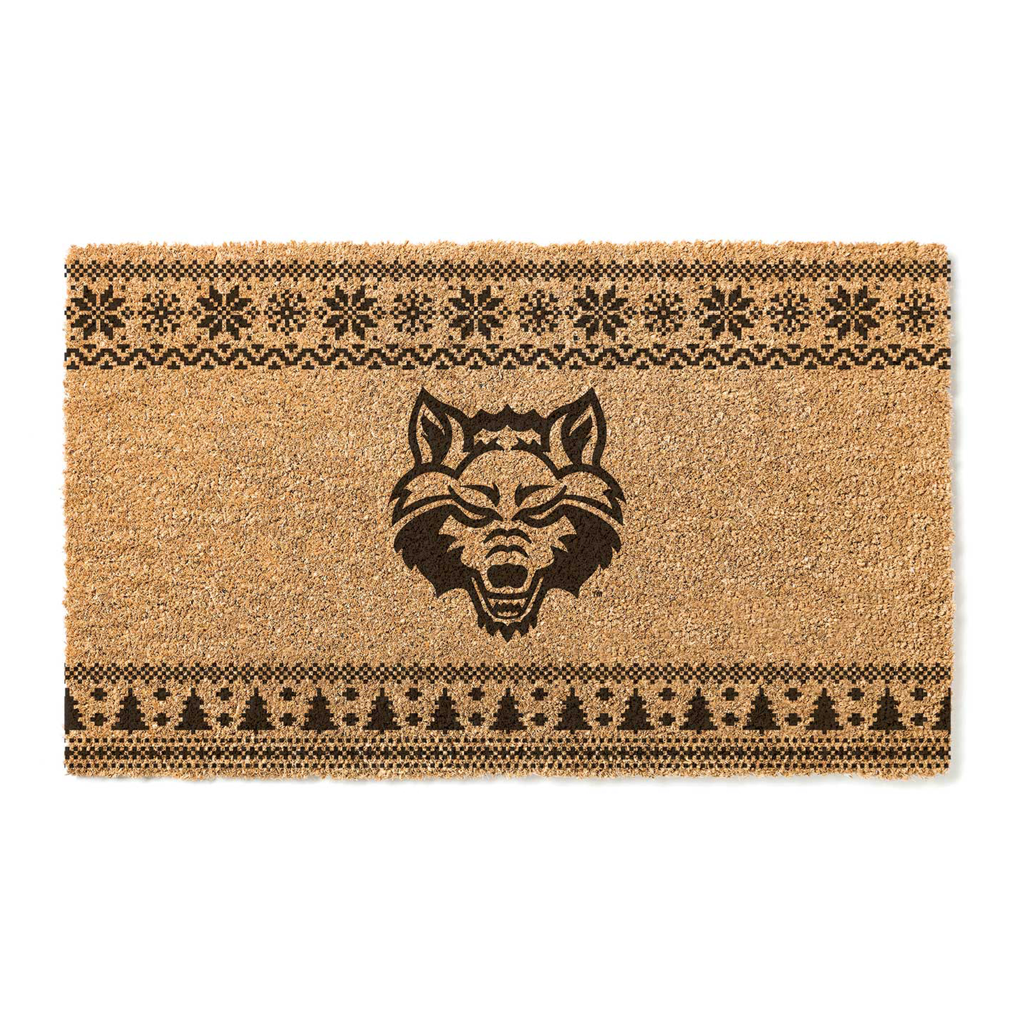 Arkansas State Red Wolves 18" x 30" Holiday Coir Doormat