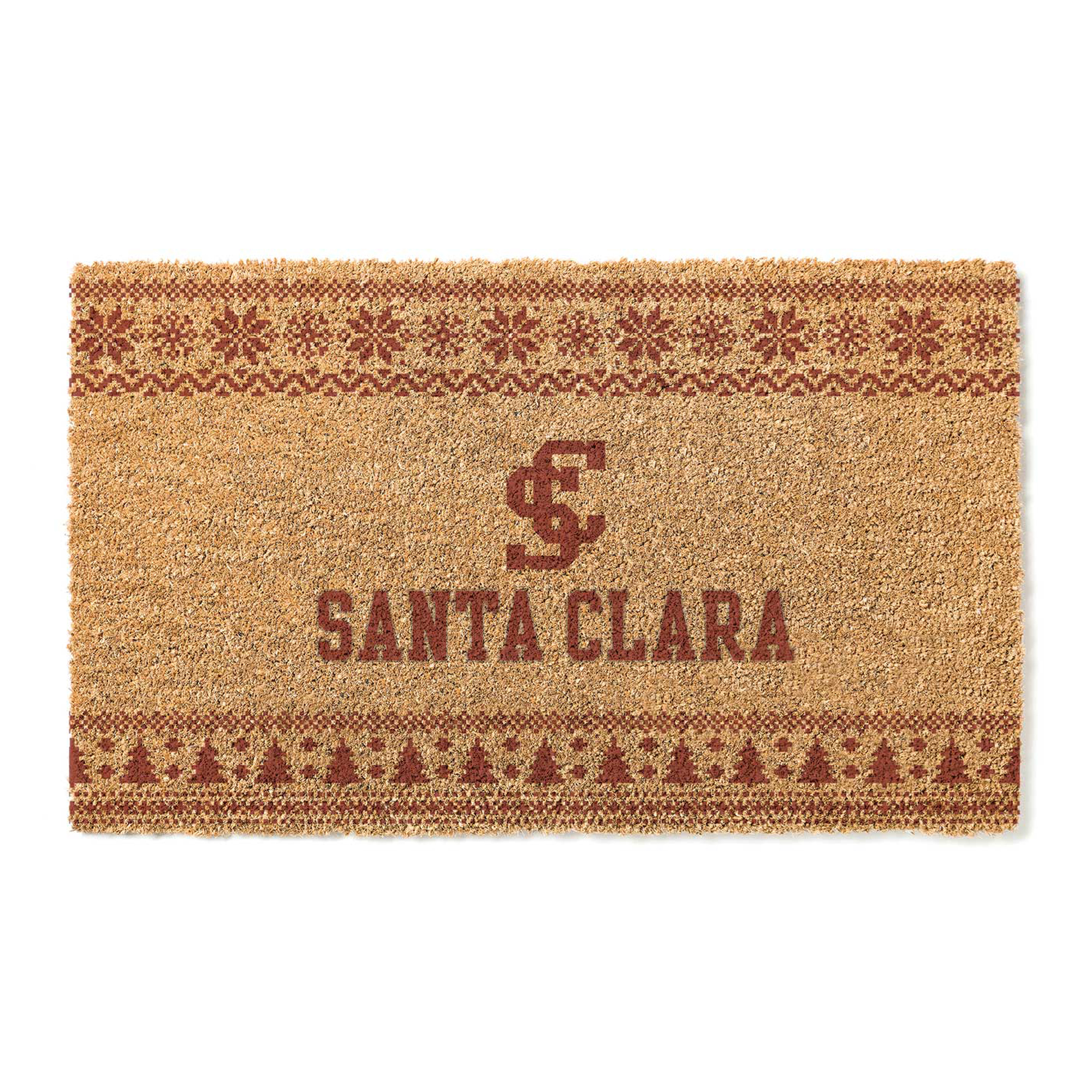 Santa Clara Broncos 18" x 30" Holiday Coir Doormat