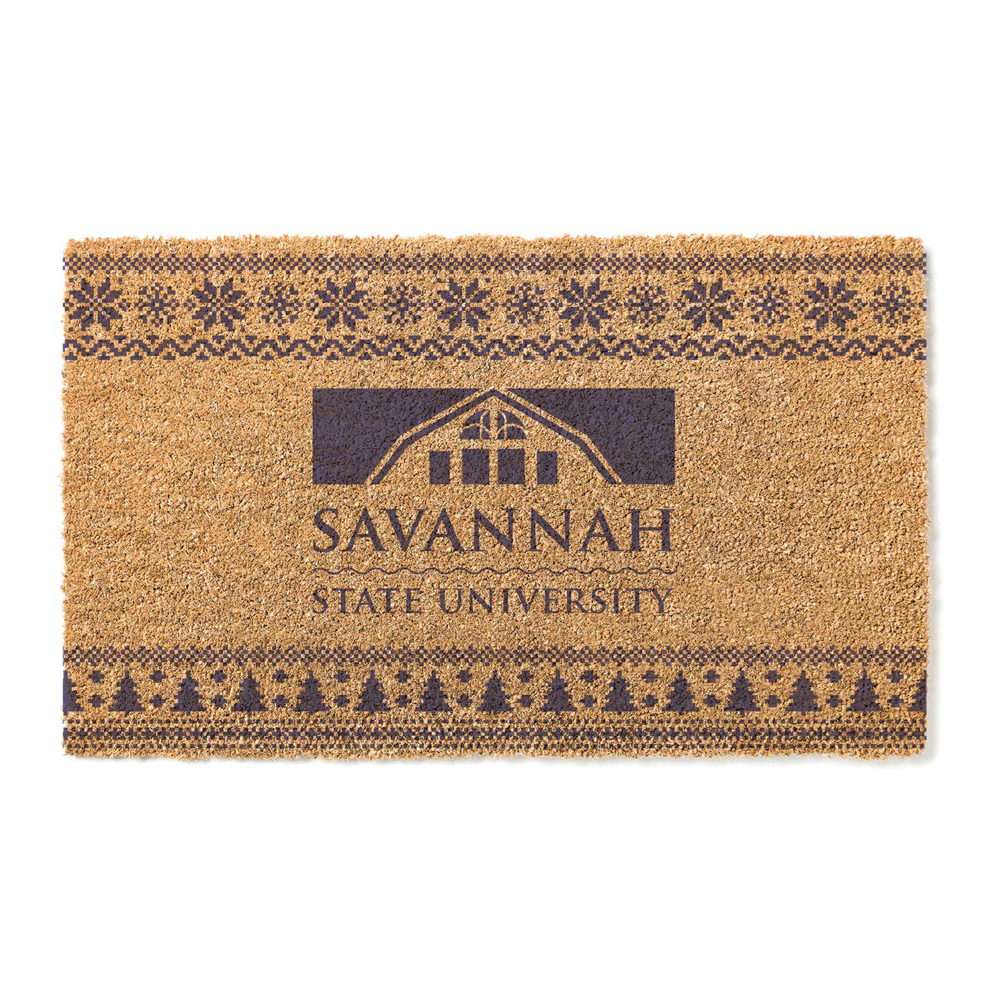 Savannah State Tigers 18" x 30" Holiday Coir Doormat