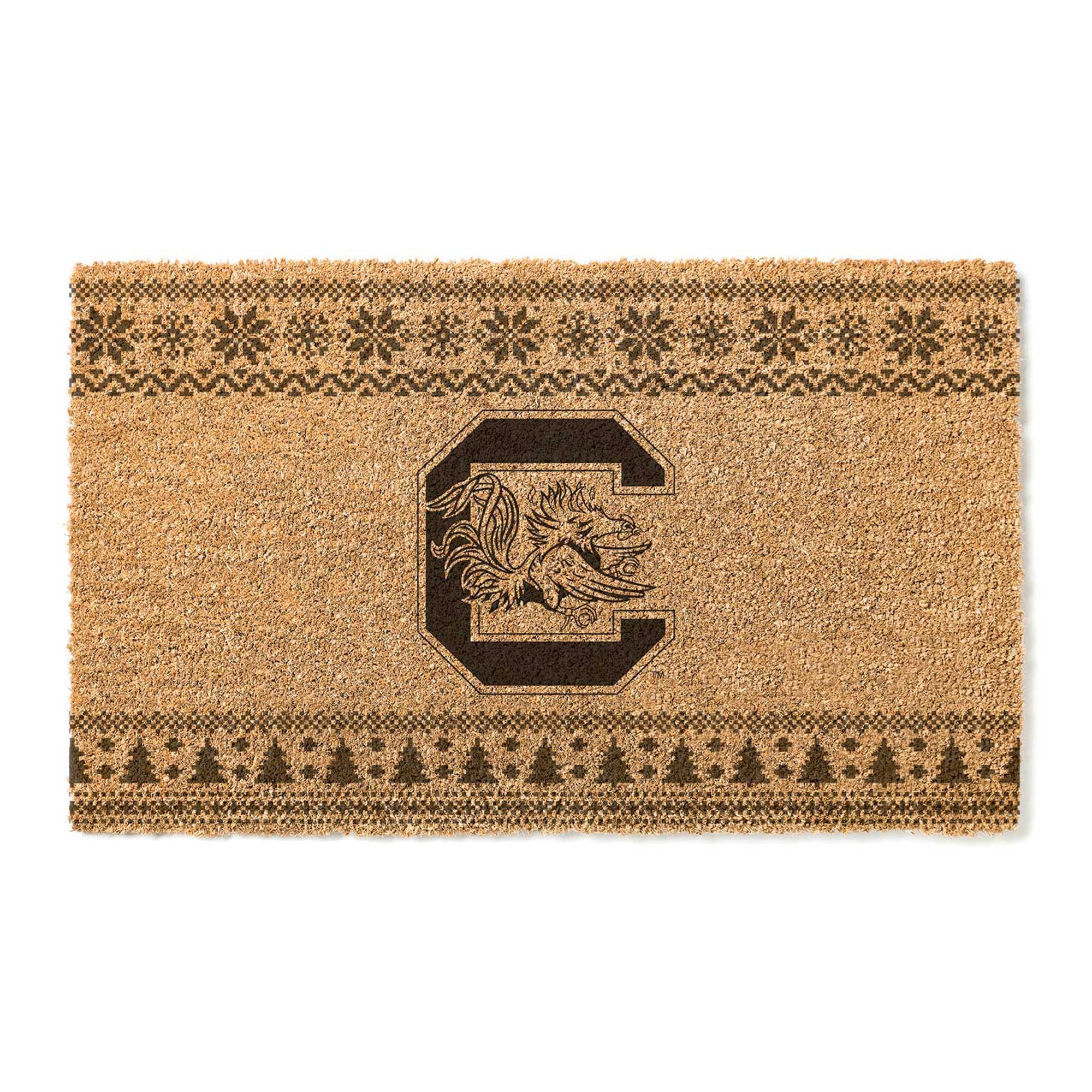 South Carolina Gamecocks 18" x 30" Holiday Coir Doormat