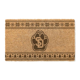 South Dakota Coyotes 18" x 30" Holiday Coir Doormat