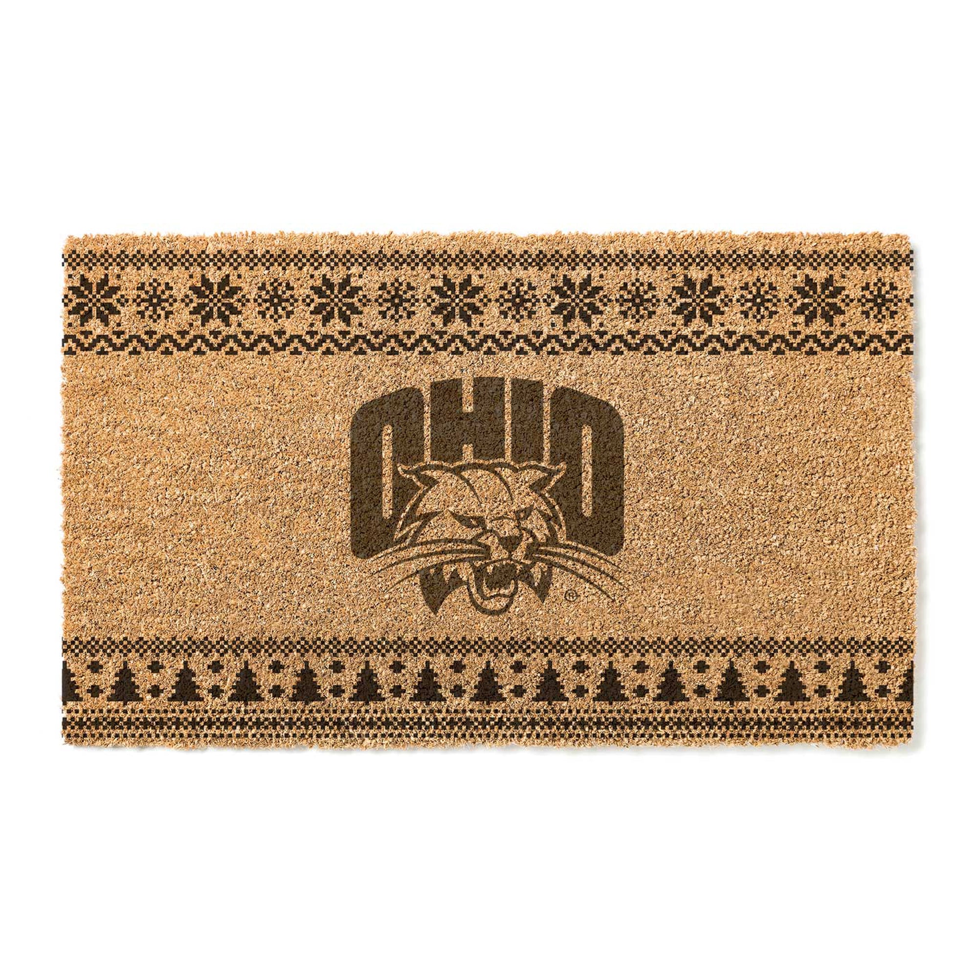 Ohio Bobcats 18" x 30" Holiday Coir Doormat