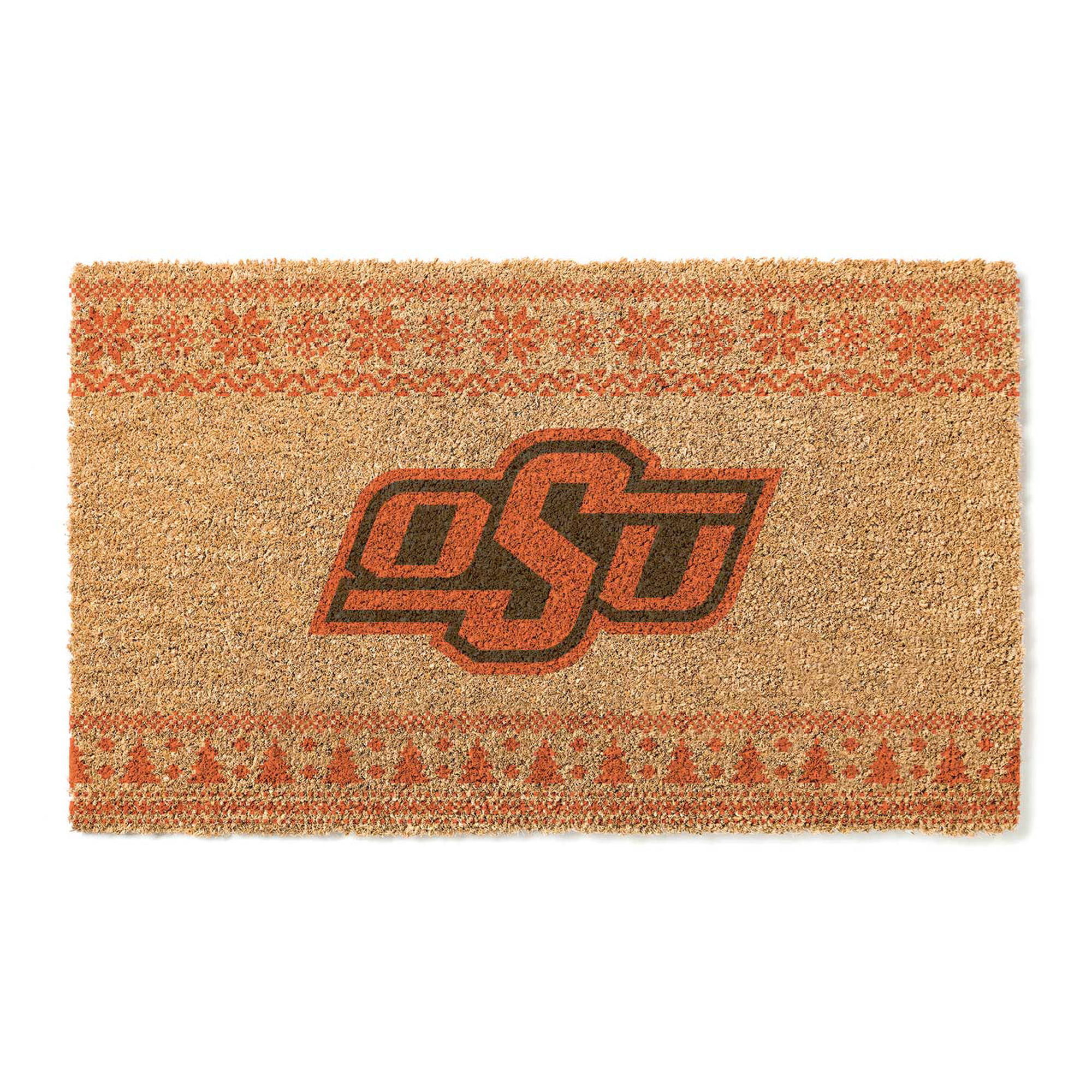 Oklahoma State Cowboys 18" x 30" Holiday Coir Doormat