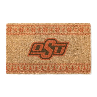 Oklahoma State Cowboys 18" x 30" Holiday Coir Doormat