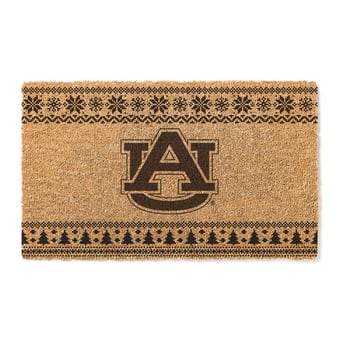 Auburn Tigers 18" x 30" Holiday Coir Doormat