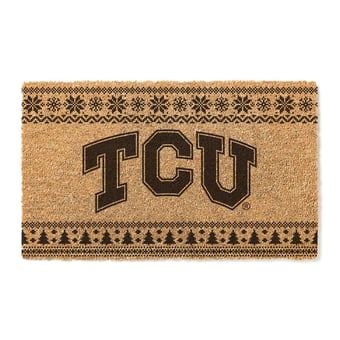 TCU Horned Frogs 18" x 30" Holiday Coir Doormat