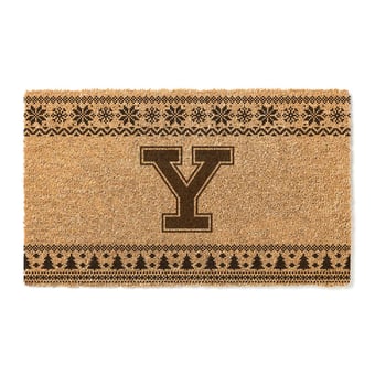 Yale Bulldogs 18" x 30" Holiday Coir Doormat