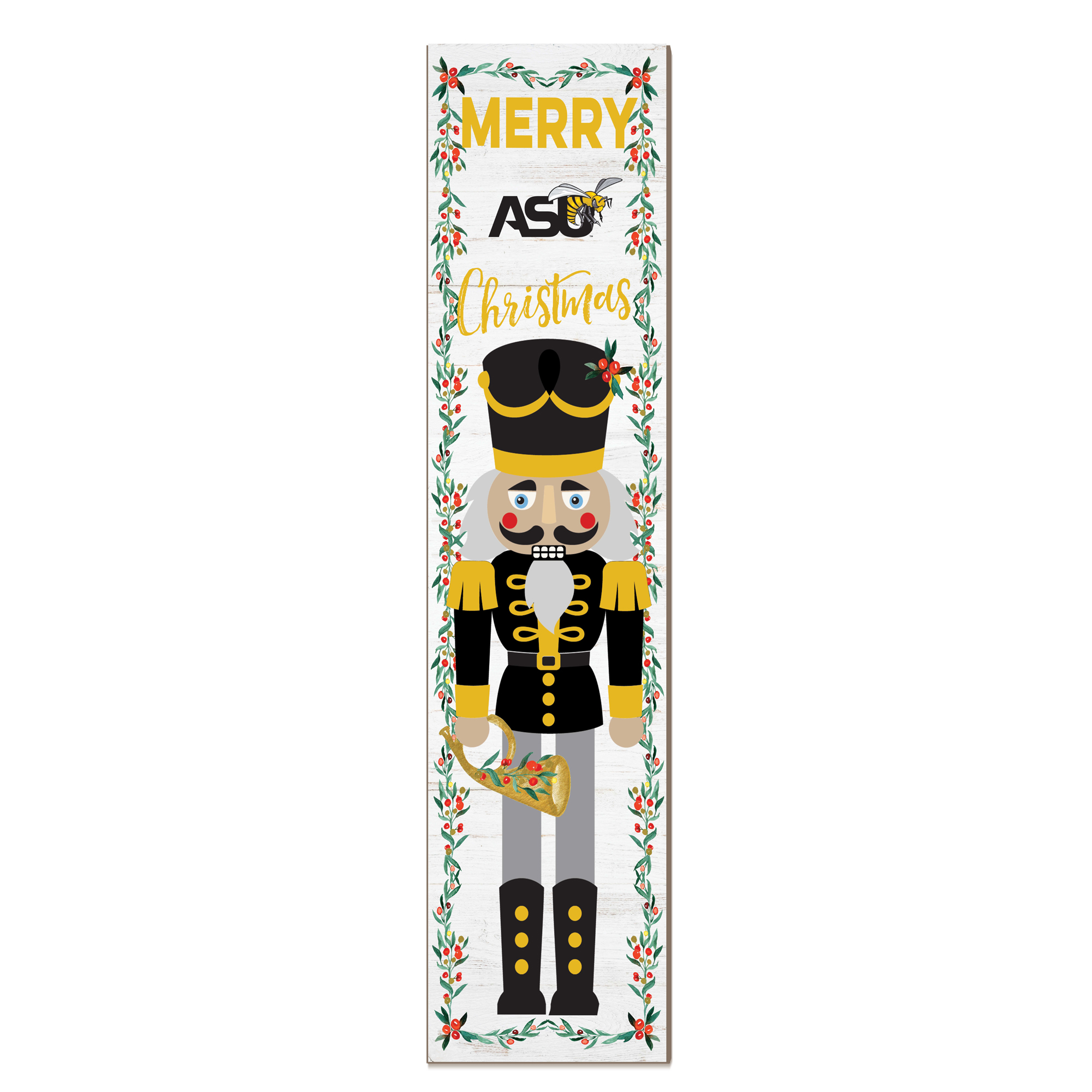 Alabama State Hornets 11" x 46" Nutcracker Holiday Leaner Sign
