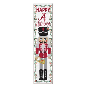 "Alabama Crimson Tide 11"" x 46"" Nutcracker Holiday Leaner Sign"
